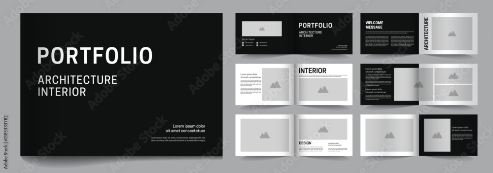 Landscape interior and architecture portfolio template design, proposal, brochure layout Landscape interior and architecture portfolio template design, proposal, brochure layout