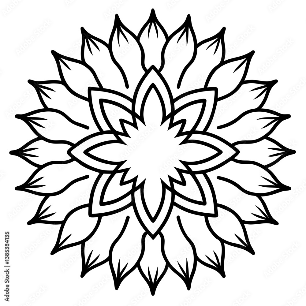 Animal fur pattern mandala line art vector illustration Animal fur pattern mandala line art vector illustration