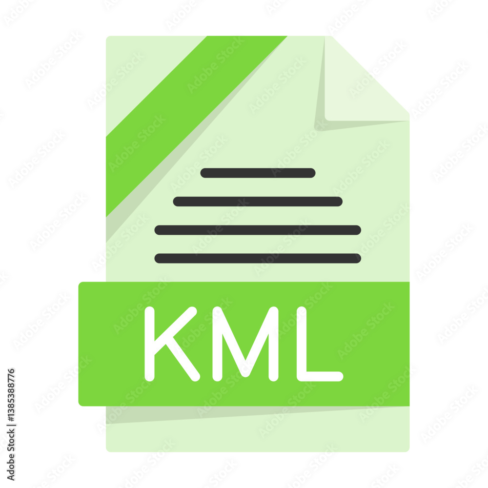 KML File Format Flat Style Icon