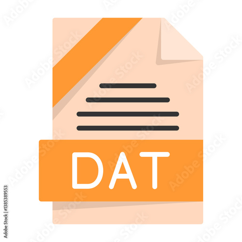 FLV File Format Flat Style Icon