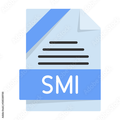 SMK File Format Flat Style Icon