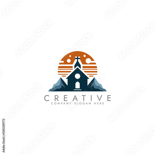 Wallpaper Mural Creative Church Logo vector Design Torontodigital.ca