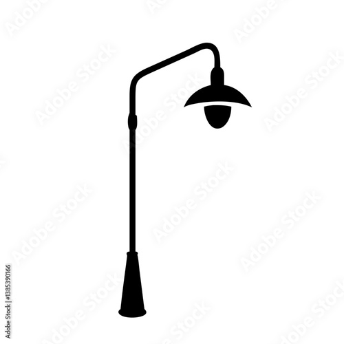 street lamp icon, street lamp silhouette vector illustration-simple silhouette illustration of street lamp, perfect for street lamp logos and icons
