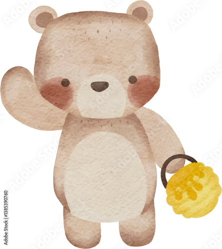 Children's Illustration of Honey Bear