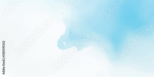 Soft Sky Whispers – A Gentle Watercolor Composition in Cool Blues, Brushed Lightly on Wet White Paper to Create a Floating, Atmospheric Texture of Peace