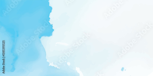 Soft Sky Whispers – A Gentle Watercolor Composition in Cool Blues, Brushed Lightly on Wet White Paper to Create a Floating, Atmospheric Texture of Peace