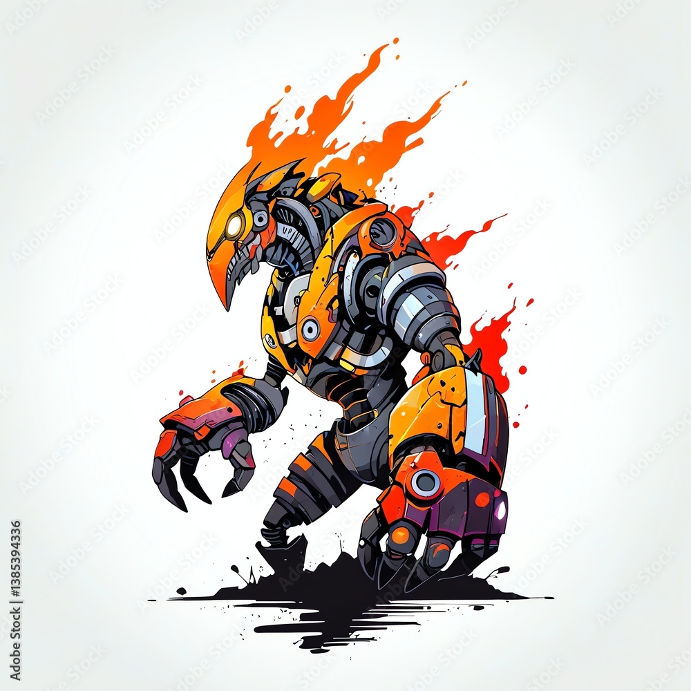 Fiery Mech: A Robotic Avian Colossus Fiery Mech: A Robotic Avian Colossus