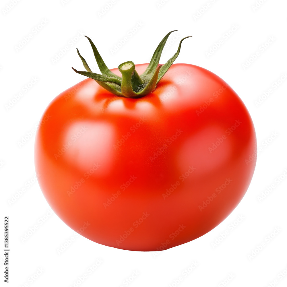 red tomato isolated on white