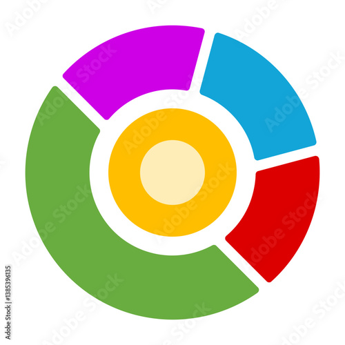 Marked Donut Chart Icon