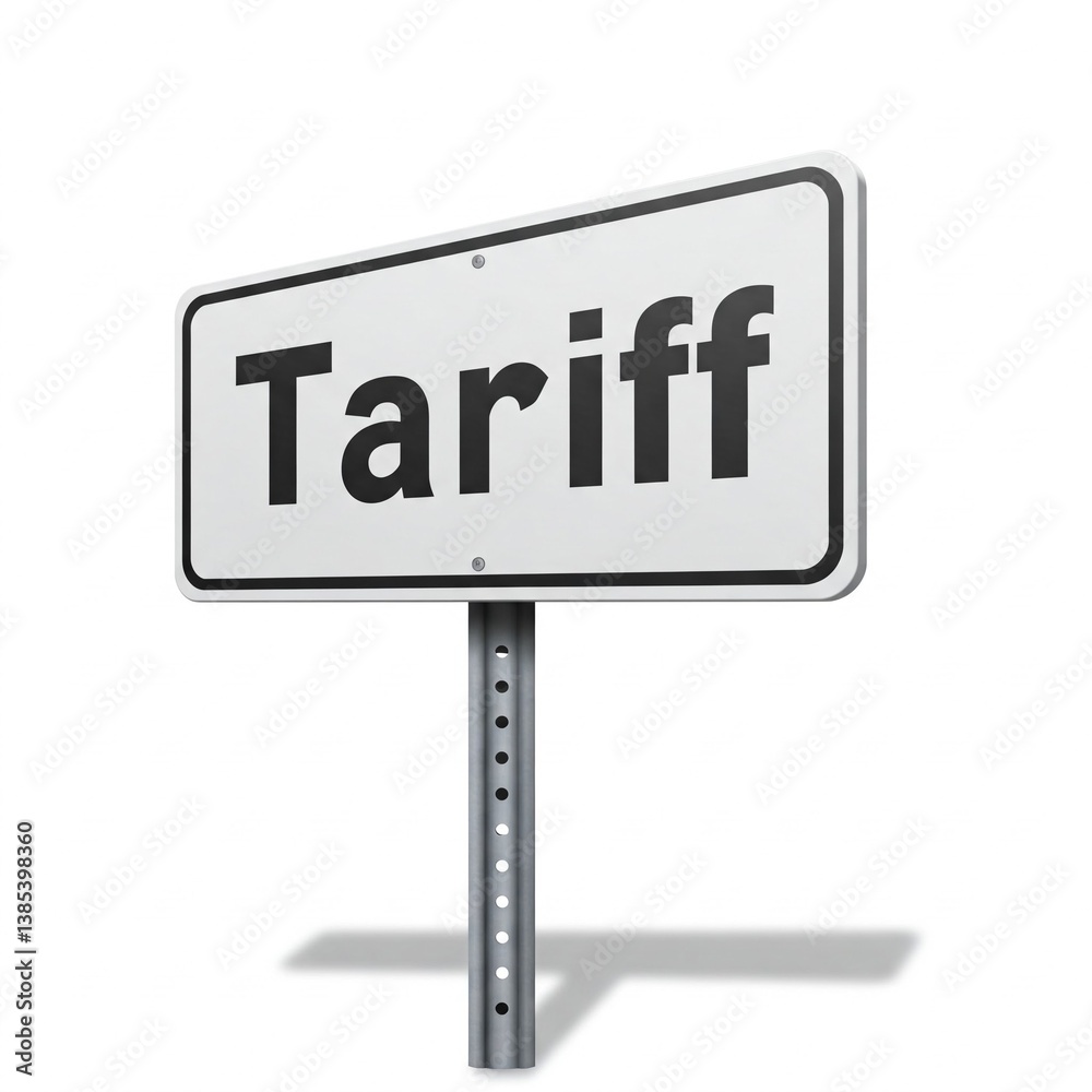 Tariff Warning Symbol Object Clean Surface Tariff Warning Symbol Object Clean Surface