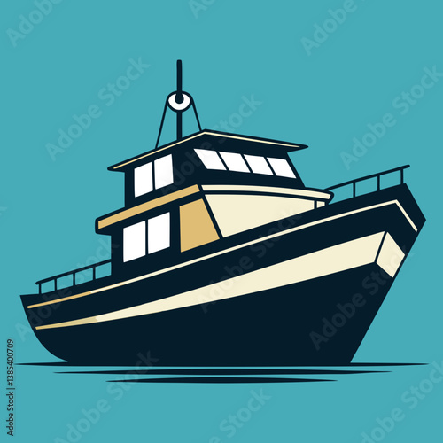 fishing boat silhouette