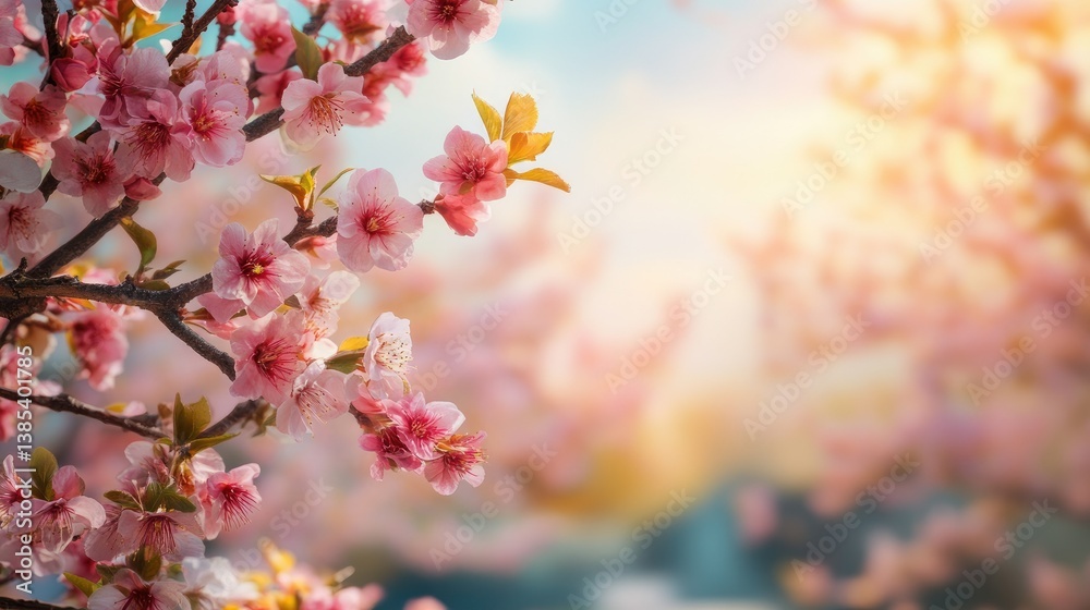 beautiful Sakura nature spring flowers background beautiful Sakura nature spring flowers background