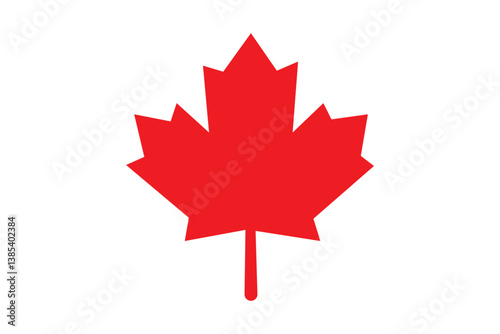 Maple leaf icon black and white vector outline sign