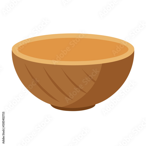 A simple wooden bowl with a rough hewn look ideal