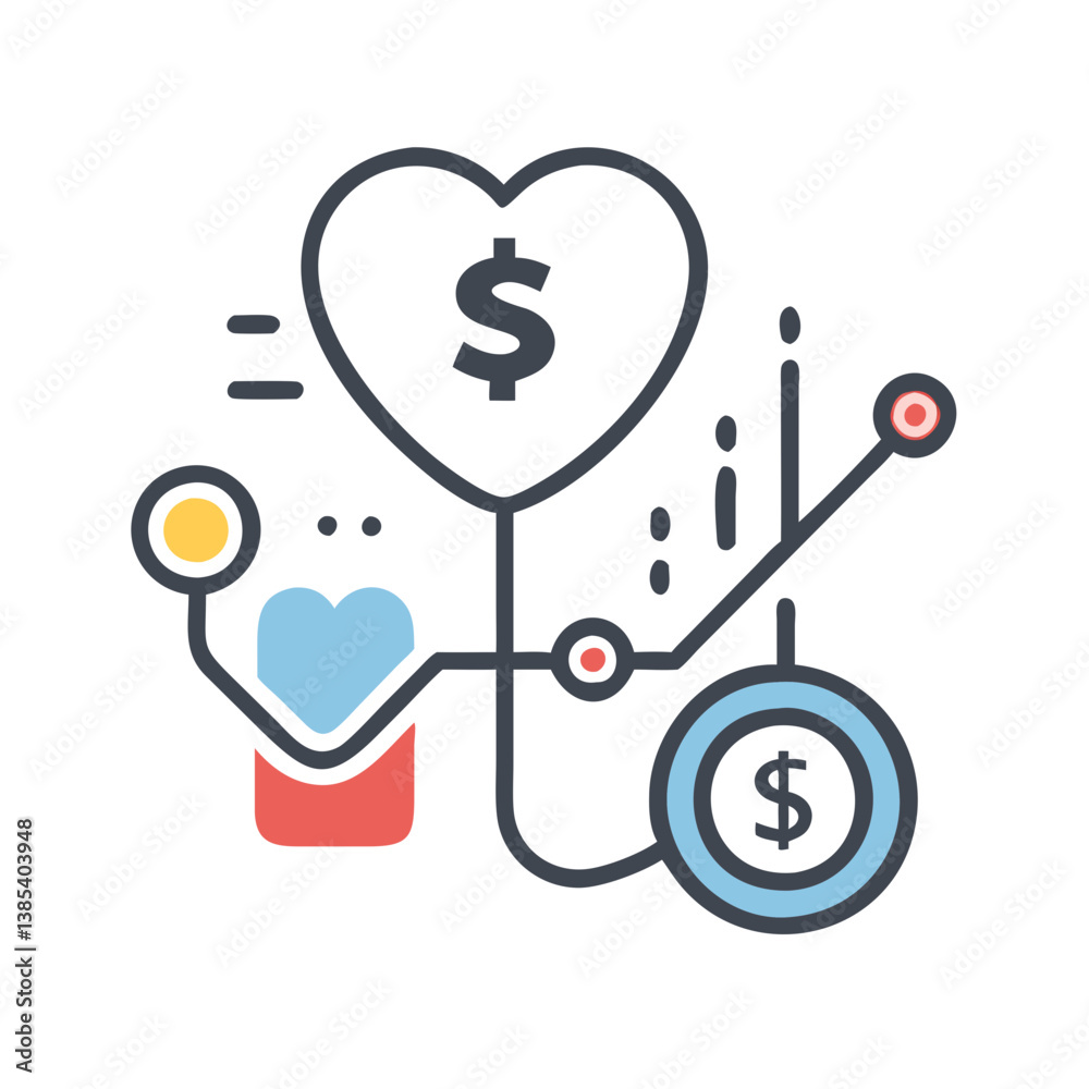 Dynamic Economic Health Metrics Icon Dynamic Economic Health Metrics Icon