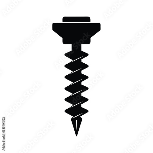 Auger bit isolated with white background