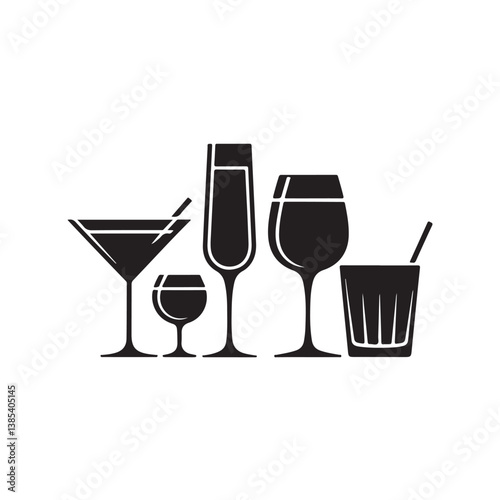 set of drinks