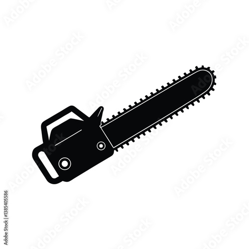 Chainsaw isolated with white background