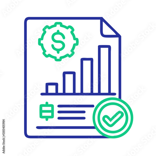  Economic Assessment Icon for Business Use