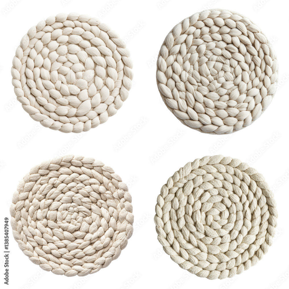 Obraz premium Cream Cotton Braided Coaster