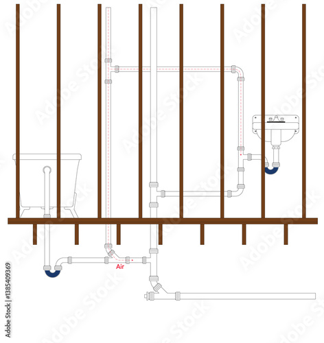 Air and flow drain in illustrator