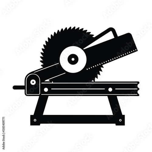 mitre saw isolated with white background
