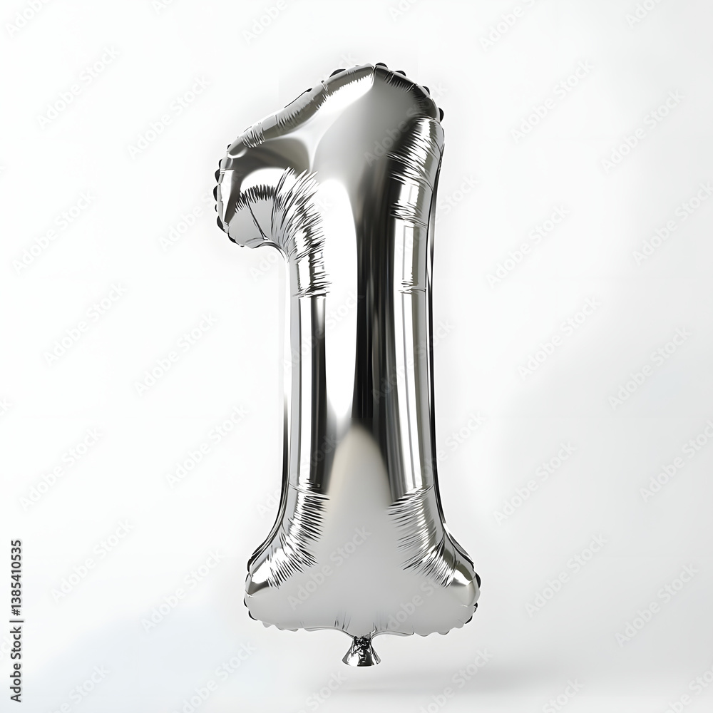 Silver Balloon Number One Inflates Beautifully Silver Balloon Number One Inflates Beautifully