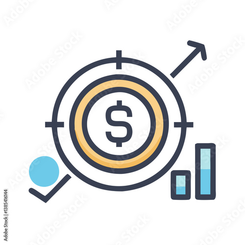  Financial Performance Icon for Business Growth