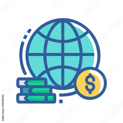  Global Trade Icon for International Commerce