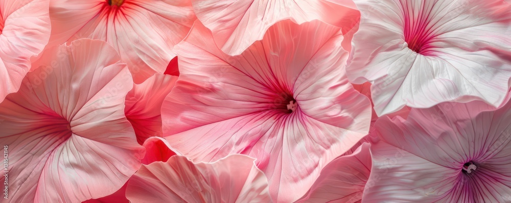 Close up of petunia petals, with their vibrant pink flat lay on table arrangement wallpaper violet. Close up of petunia petals, with their vibrant pink flat lay on table arrangement wallpaper violet.