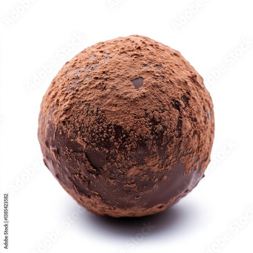 Rich chocolate truffle dusted with cocoa, indulgent dessert for Valentine's Day, gourmet confectionary, elegant sweet treat