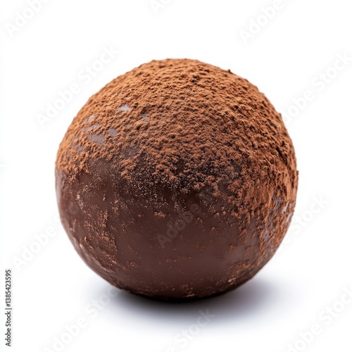 Smooth chocolate truffle with cocoa powder, indulgent dessert, perfect for Valentine's Day, gourmet treat, sweet luxury confectionery