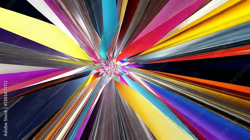 Prismatic Crystal Explosion: A burst of radiant color and light.