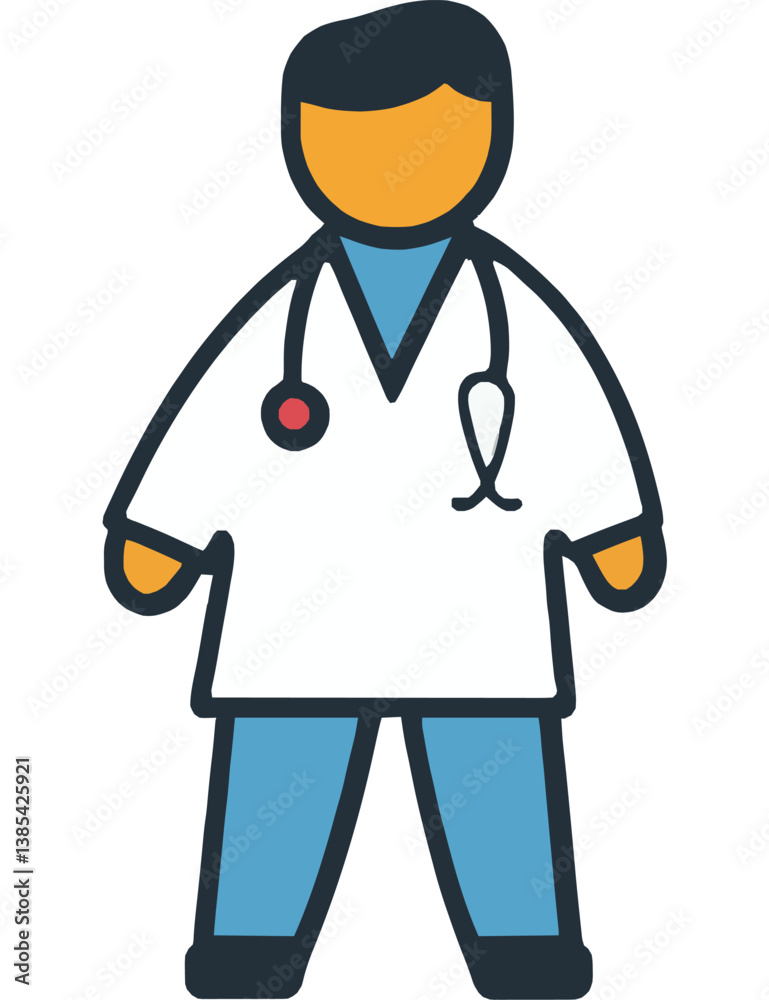 Fototapeta premium Doctor with Stethoscope in White Coat