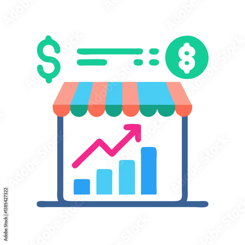  Market Growth Icon for Business Strategy