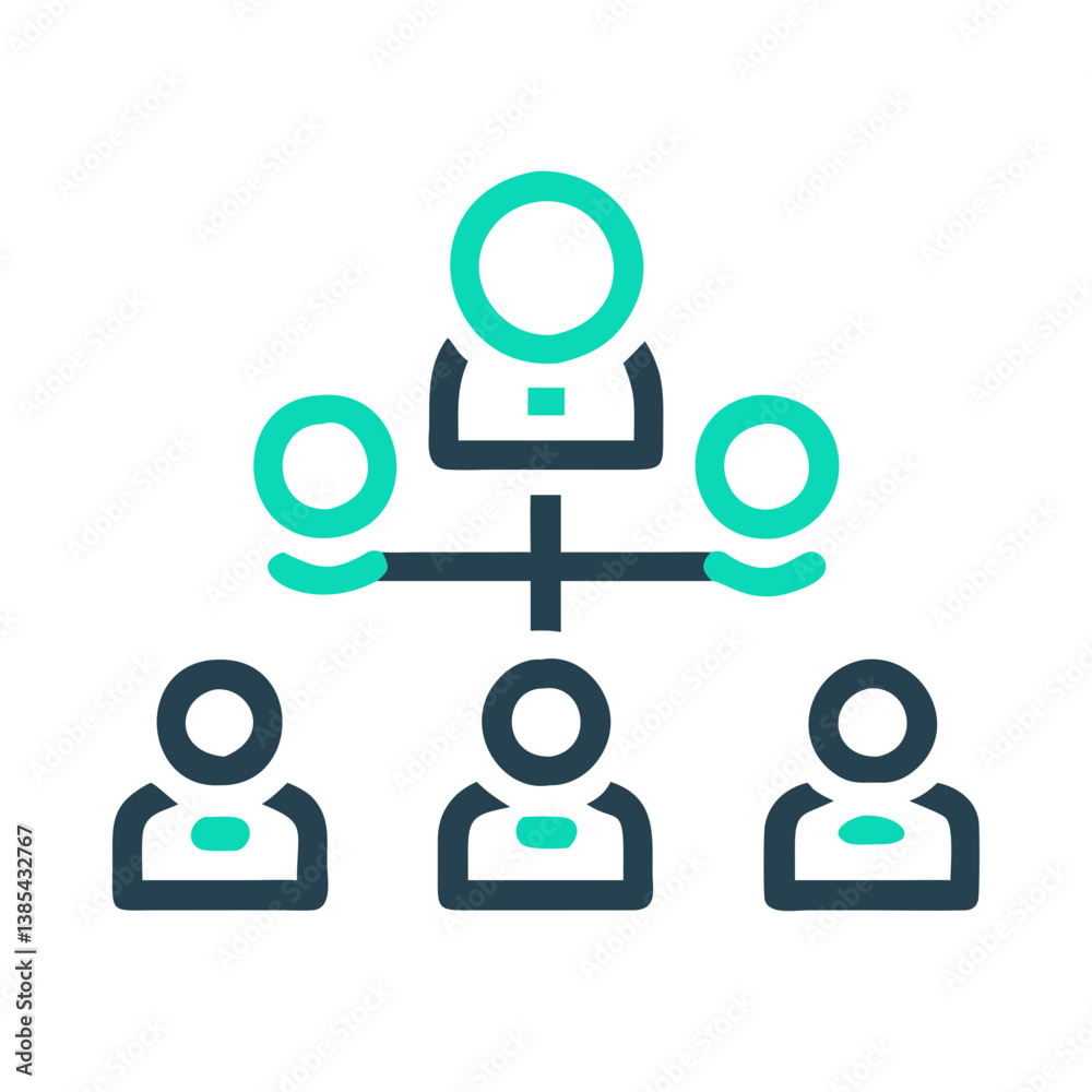 Organizational Restructuring Visual Icon Organizational Restructuring Visual Icon