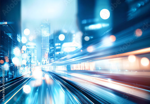 traffic in motion blur