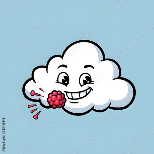 Smiling Cartoon Cloud.