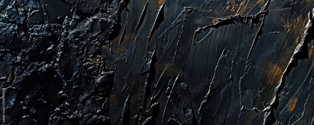 Fototapeta premium The background is dark with hints of light coming from above, creating an atmosphere reminiscent of night in urban areas geology.