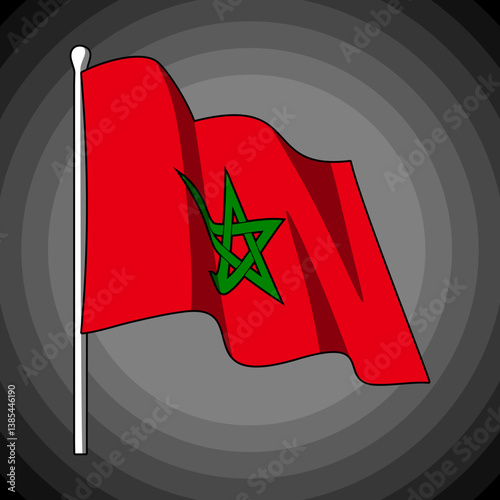 Morocco flag vector for graphic design needs