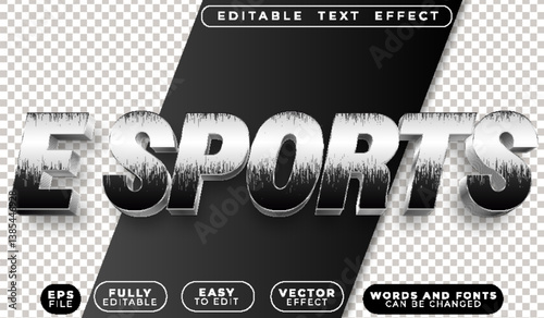 E sport Football Gaming Fully Editable Vector Text File