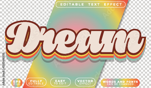 Dream Fully Editable Vector Text File