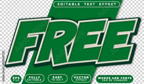 Free Green Discount Fully Editable Vector Text File