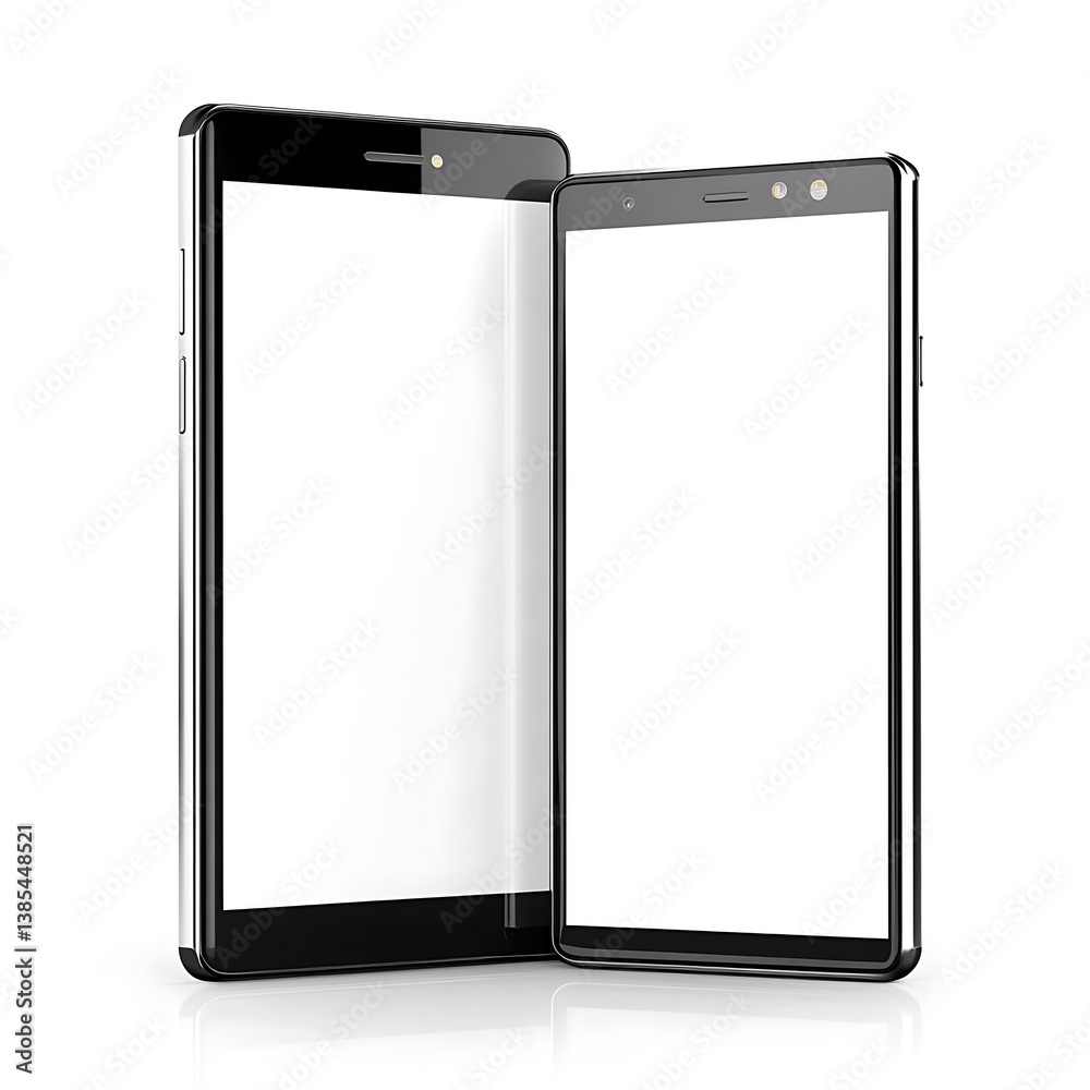 Modern Smartphone with Blank White Screen and Premium Design for Mobile Use. Modern Smartphone with Blank White Screen and Premium Design for Mobile Use.