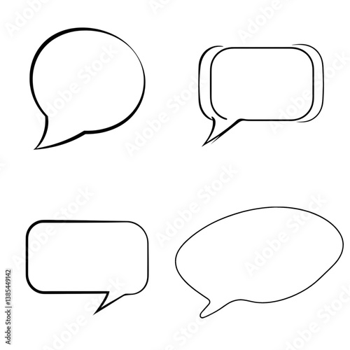 speech bubbles set svg format