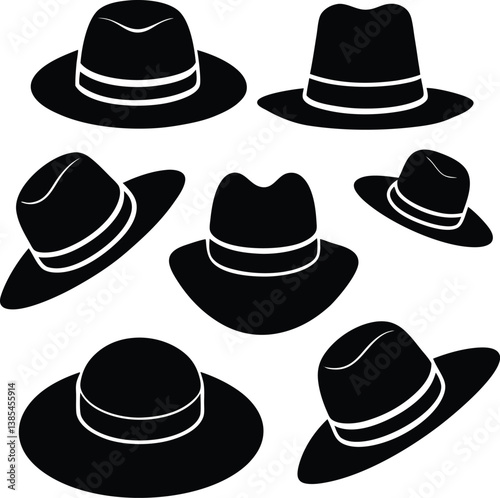 set of hats vector illustration 