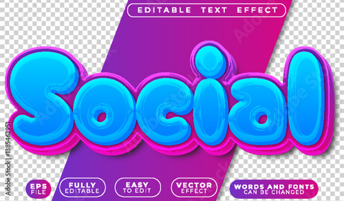 Social Media Likes Follow Fully Editable Vector Text File