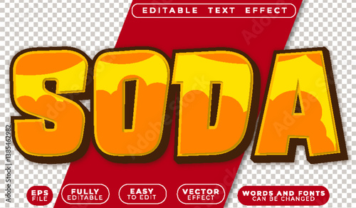 Soda Drink Fizzy Fully Editable Vector Text File