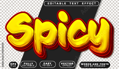 Spicy Hot Sauce Fully Editable Vector Text File