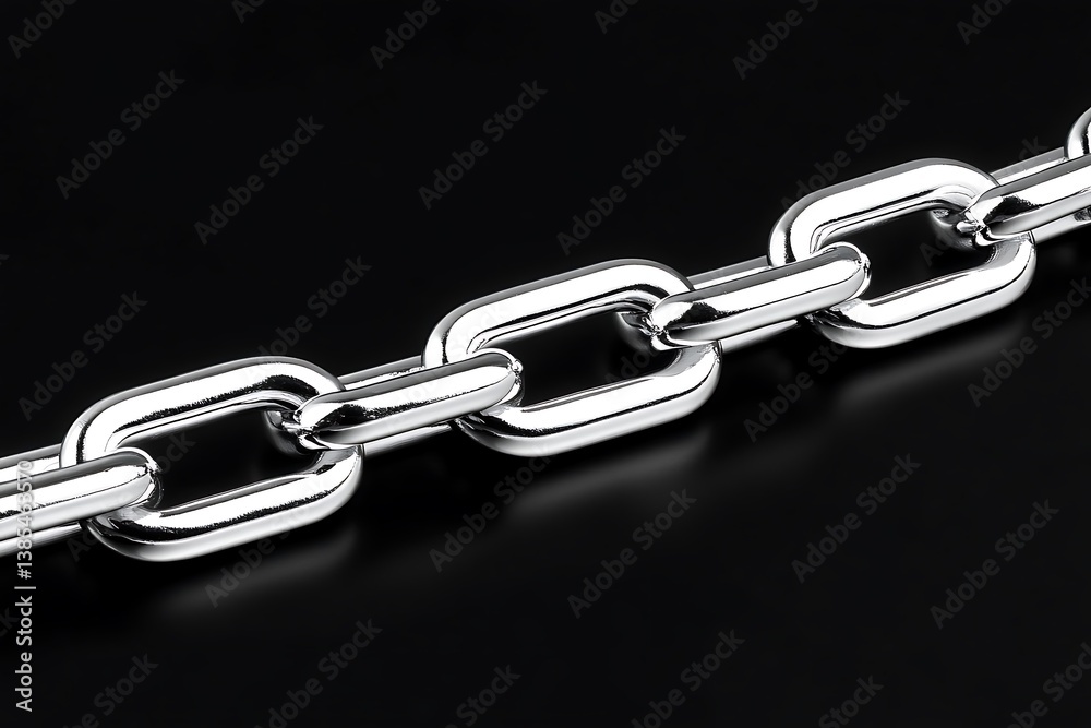 Fototapeta premium Metal chain on dark background